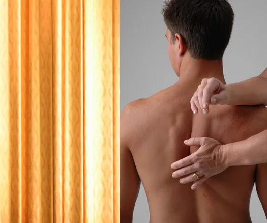 man getting properly aligned through massage practice